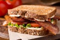 Bacon, Lettuce, and Tomato BLT Sandwich Royalty Free Stock Photo