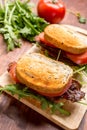 Bacon, Lettuce and Tomato BLT Sandwiches Royalty Free Stock Photo