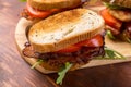 Bacon, Lettuce and Tomato BLT Sandwiches Royalty Free Stock Photo