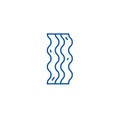 Bacon line icon concept. Bacon flat vector symbol, sign, outline illustration.