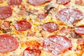 Bacon and pepperoni pizza Royalty Free Stock Photo