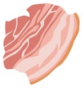 Bacon slice icon. Fresh tasty meat cut