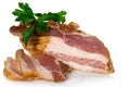 Bacon - smoked and salted pork belly, Royalty Free Stock Photo