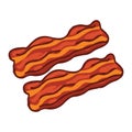 Bacon strips. Meat food illustration Royalty Free Stock Photo