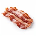 Bacon Strips On White Background Royalty Free Stock Photo