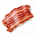 bacon white background - generative Ai illustration