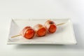Bacon wrapped Cherry Tomatoes on stick Royalty Free Stock Photo