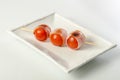 Bacon wrapped Cherry Tomatoes on stick Royalty Free Stock Photo