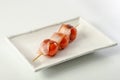 Bacon wrapped Cherry Tomatoes on stick Royalty Free Stock Photo