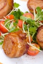 Bacon-Wrapped Ginger Soy Scallops Royalty Free Stock Photo