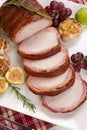 Bacon-wrapped Pork Loin with Fruits