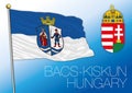 Bacs Kiskun flag, administrative region, Hungary Royalty Free Stock Photo