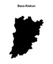 Bacs-Kiskun outline map Royalty Free Stock Photo