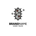 Bacteria, Biochemistry, Biology, Chemistry Business Logo Template. Flat Color