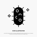 Bacteria, Biochemistry, Biology, Chemistry solid Glyph Icon vector