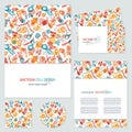 Bacteria business cards set