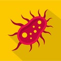 Bacteria centipede icon, flat style Royalty Free Stock Photo