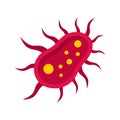 Bacteria centipede icon, flat style Royalty Free Stock Photo