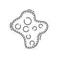 bacteria, coccus, education line icon on white background