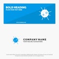 Bacteria, Disease, Virus SOlid Icon Website Banner and Business Logo Template