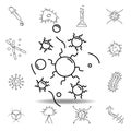 bacteria education biology line icon. element of bacterium virus illustration icons. signs symbols can be used for web logo mobile