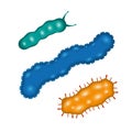 Bacteria and germs, viruses, micro-organisms, worms set