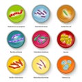 Bacteria Icons Set Royalty Free Stock Photo