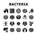 Bacteria Infection Collection Icons Set Vector Royalty Free Stock Photo