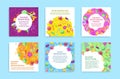 Bacteria infections laboratory test general biochemical analysis promo poster set vector
