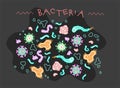 Bacteria microorganisms illustration Royalty Free Stock Photo