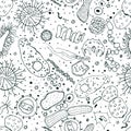 Bacteria Seamless Pattern Royalty Free Stock Photo