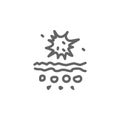 Bacteria, skin icon. Element of skin care icon. Thin line icon for website design and development, app development. Premium icon