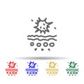 Bacteria, skin multi color icon. Simple thin line, outline vector of sheep icons for ui and ux, website or mobile application