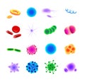 Bacteria types realistic vector icons set Royalty Free Stock Photo