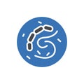 Bacteria vector glyph colour icon Royalty Free Stock Photo