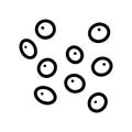 Bacteria veillonella line vector doodle icon design