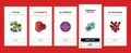 bacteria virus bacterium cell onboarding icons set vector Royalty Free Stock Photo