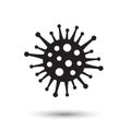 Bacteria or virus,coronavirus  2019-ncov icon silhouette Royalty Free Stock Photo