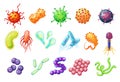 Bacteria and virus icons Royalty Free Stock Photo