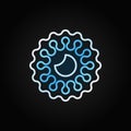 Bacteria or Virus outline vector blue concept icon