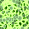 Bacteria or virus spheres with green background Royalty Free Stock Photo