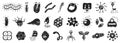 Bacteria of virus vector black set icon.Vector illustration infection germ on white background.Isolated set icon Royalty Free Stock Photo