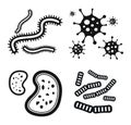 Bacteria virus vector icon Royalty Free Stock Photo