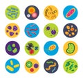 Bacteria virus vector icons set Royalty Free Stock Photo