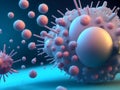 Virus symtoms and bacteria in body created with generative AI Royalty Free Stock Photo