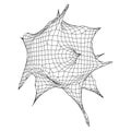 Bacteria virus wireframe mesh