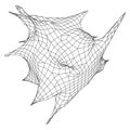 Bacteria virus wireframe mesh