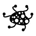 Bacterial cell structure icon Royalty Free Stock Photo