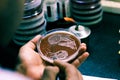 Bacterial Inoculation on a culture plate using inoculation loop by scientist lab technician in microbiology laboratory