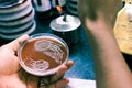 Bacterial Inoculation on a culture plate using inoculation loop by scientist lab technician in microbiology laboratory